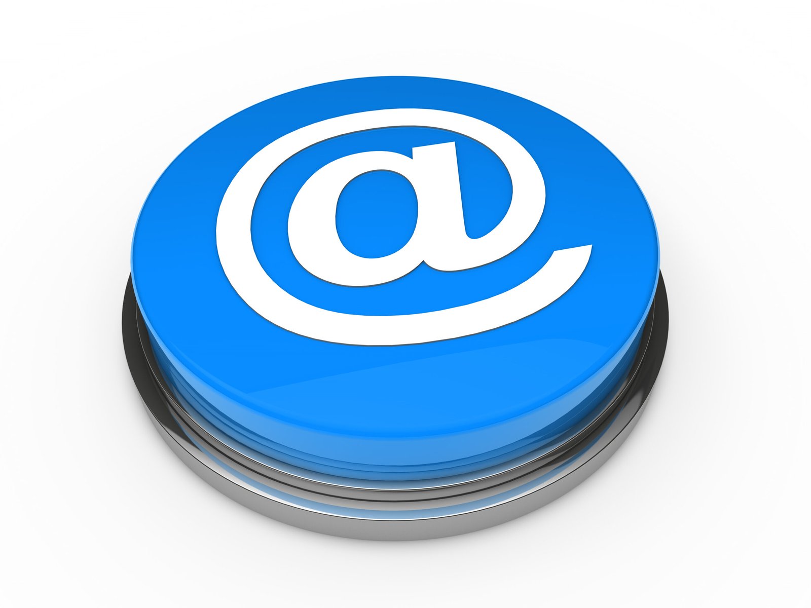 3d button email blue